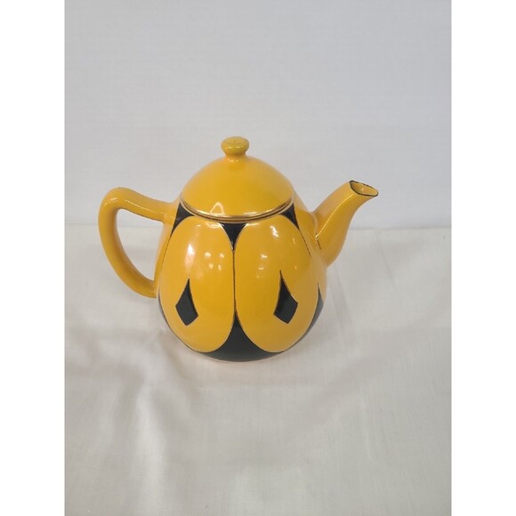 Antique European Enamel Elephant Ear Pattern Tea/Coffee Set - Picture 6 of 15